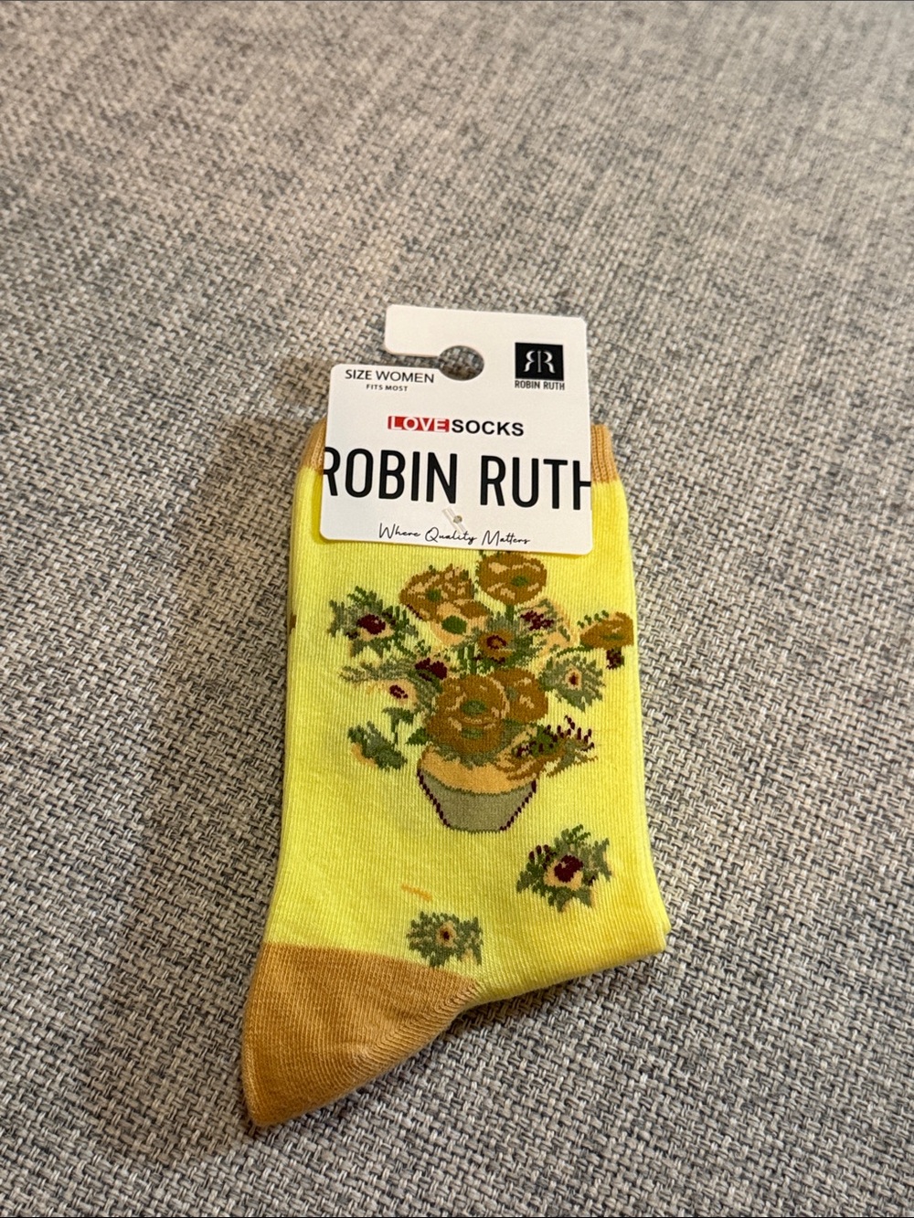 NTW, Vincent Van Gogh Sunflower Socks, One Size